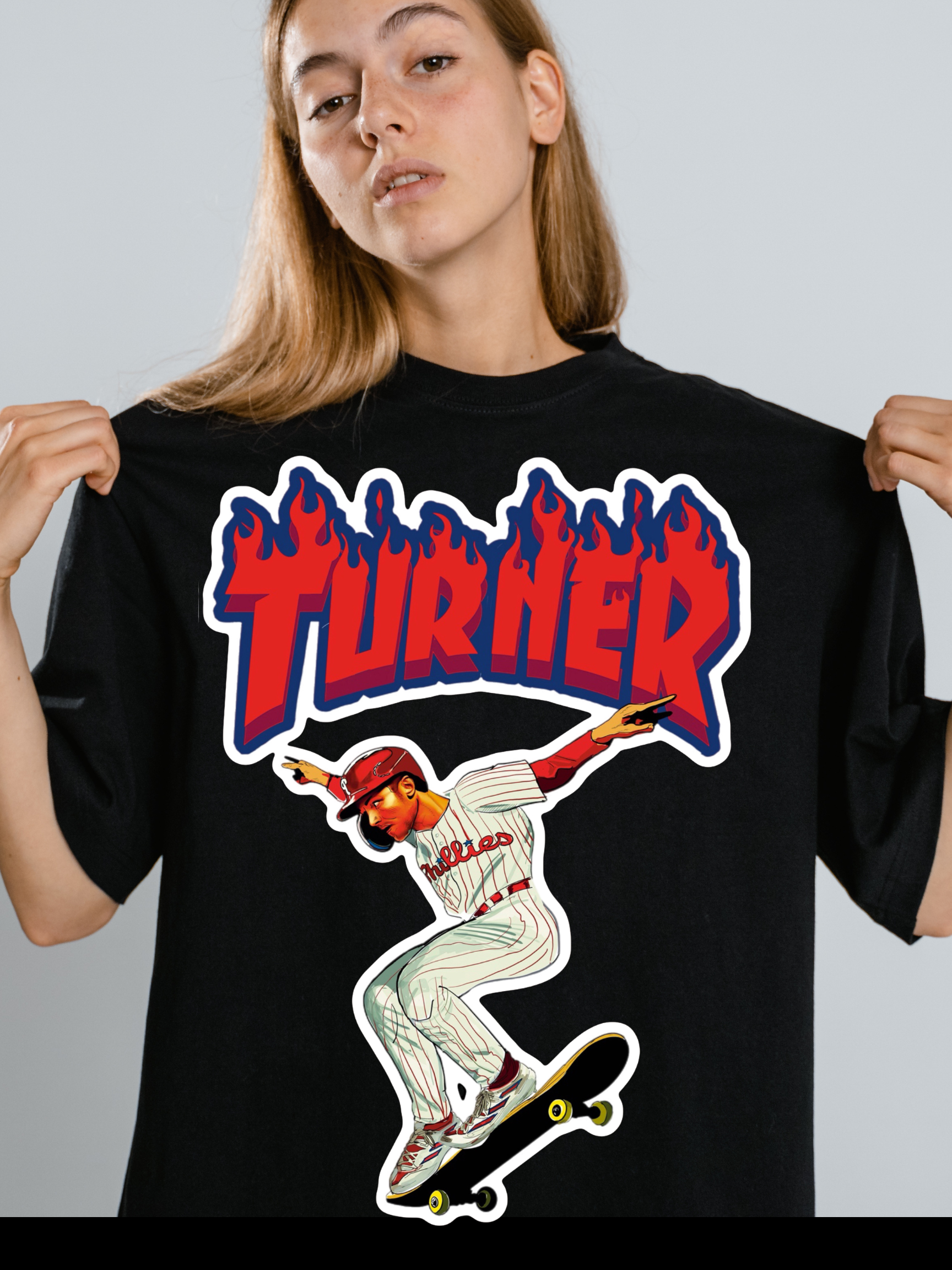 Women’s Philly Baseball Fan Shirt | Retro Thrasher Style