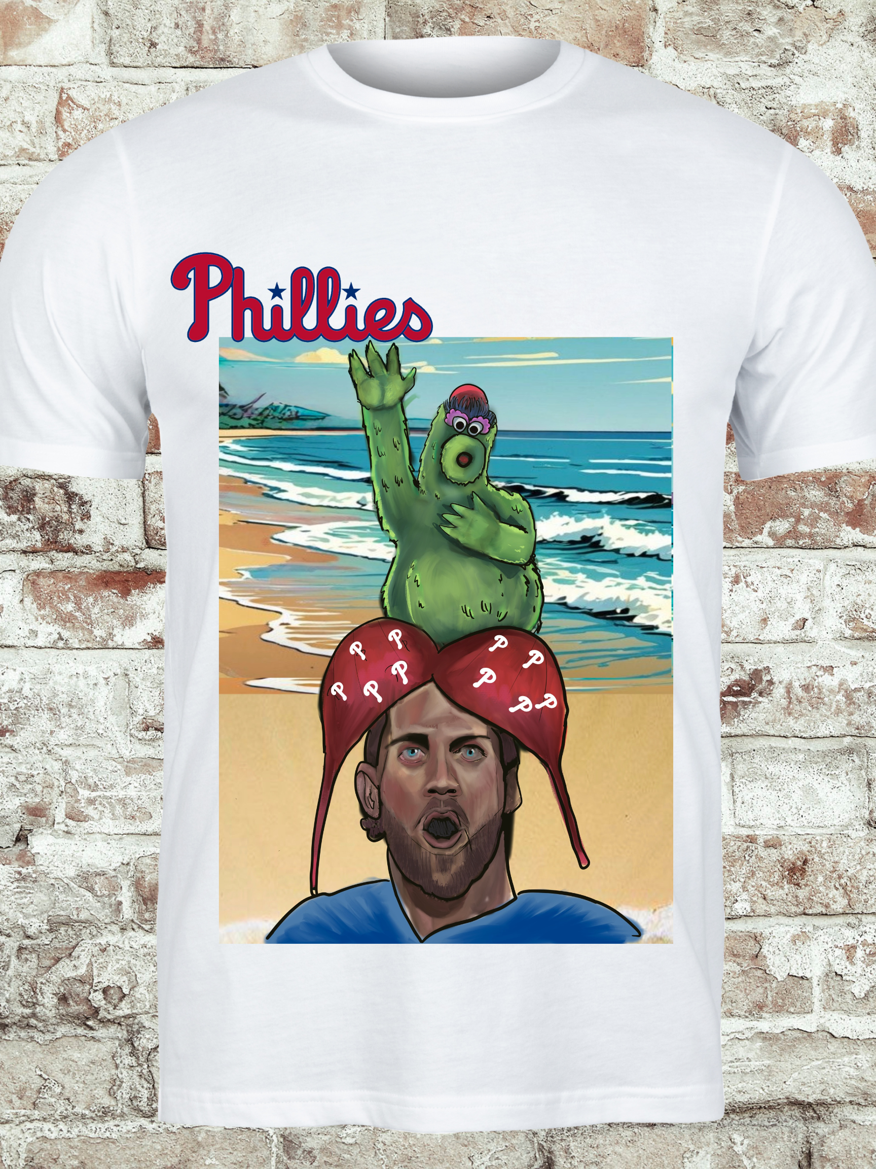 Philly Beach Vibes Fan Tee - Fun Baseball Inspired Graphic Shirt for Philly Fans