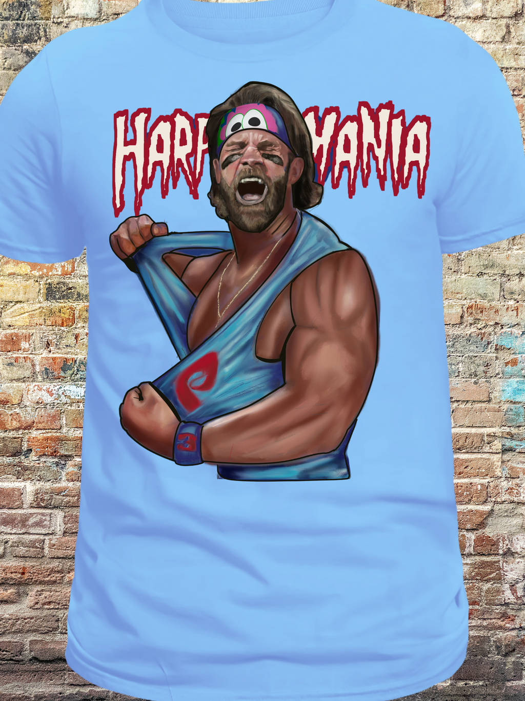 Men’s Harpermania Philly Power Tee – Retro Wrestling Inspired Graphic Shirt