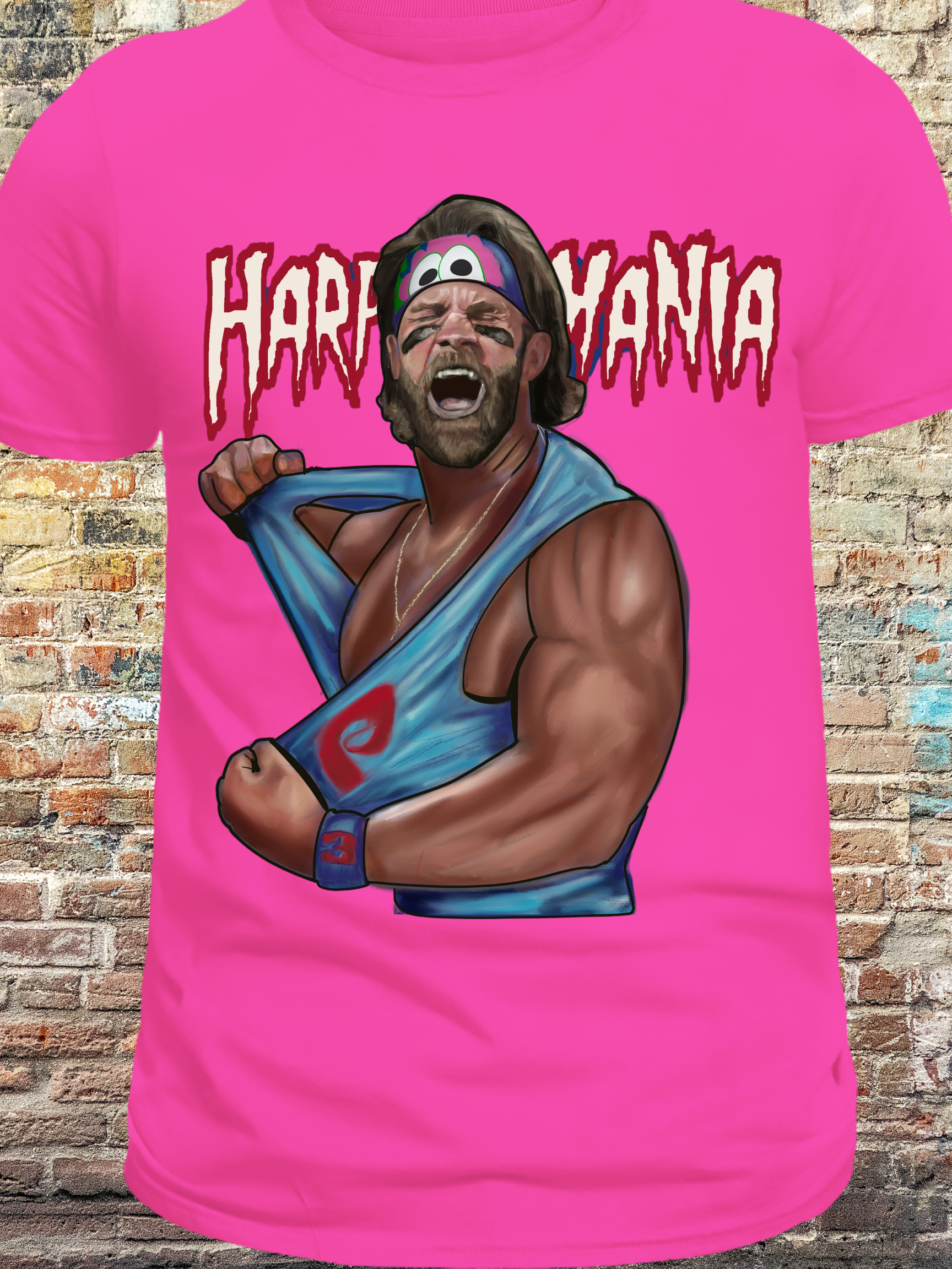Men’s Harpermania Philly Power Tee – Retro Wrestling Inspired Graphic Shirt