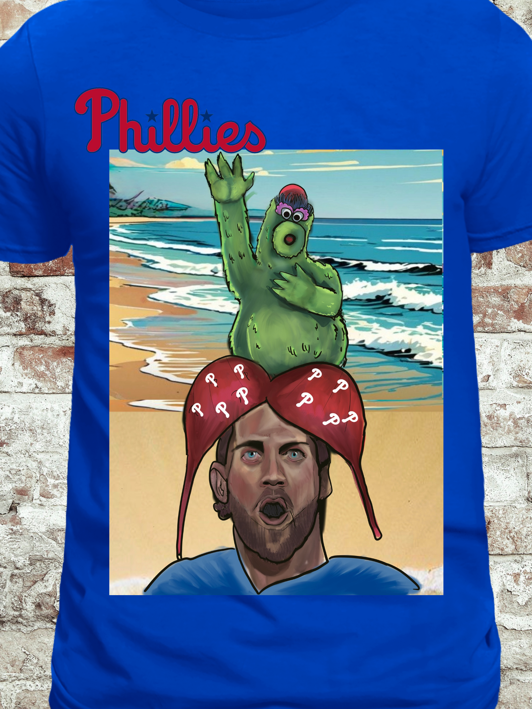 Philly Beach Vibes Fan Tee - Fun Baseball Inspired Graphic Shirt for Philly Fans